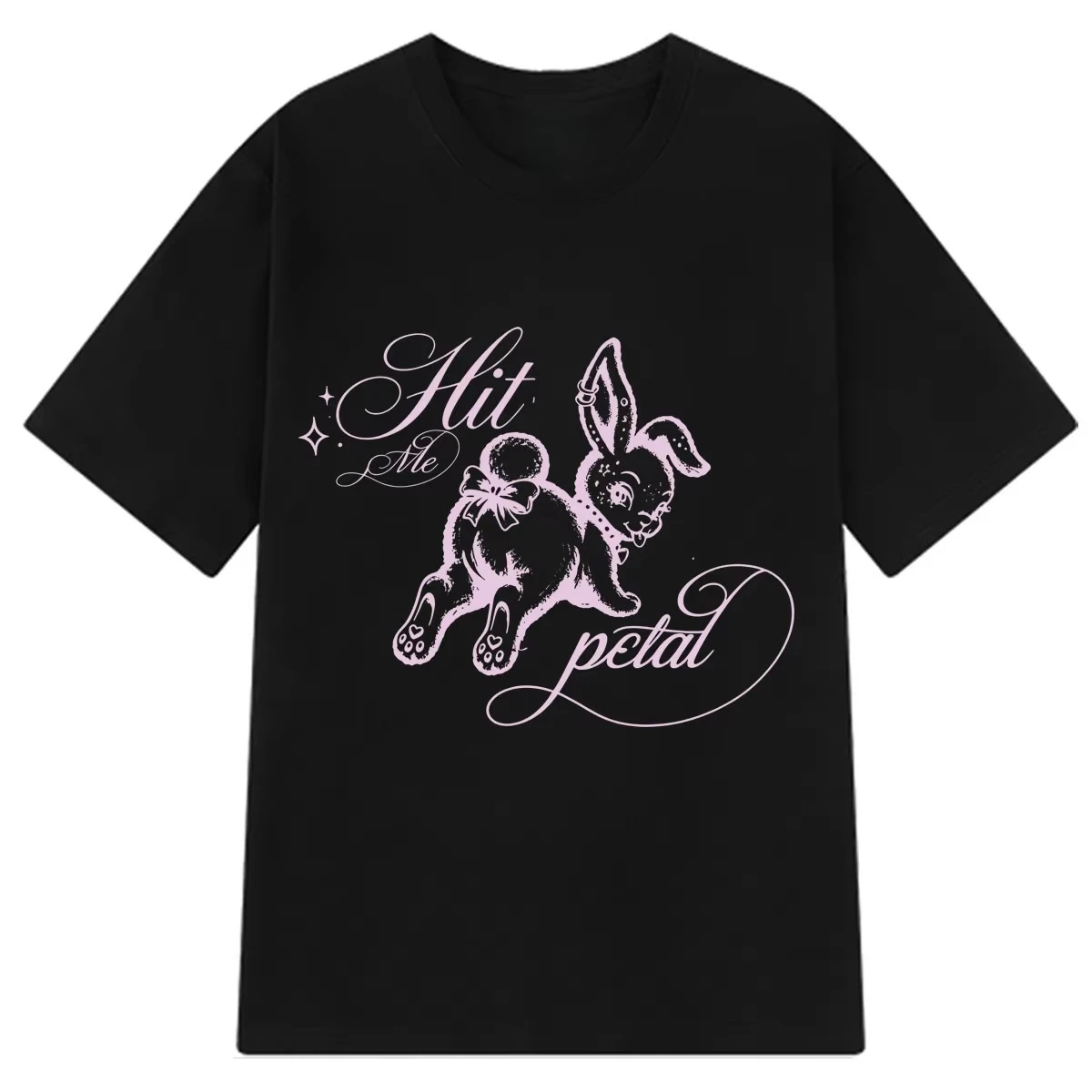 Summer Ariana Grande New Album Petal Print T-Shirt Fashion T-Shirt Short-sleeved Loose Casual Suitable for Both Men and Women
