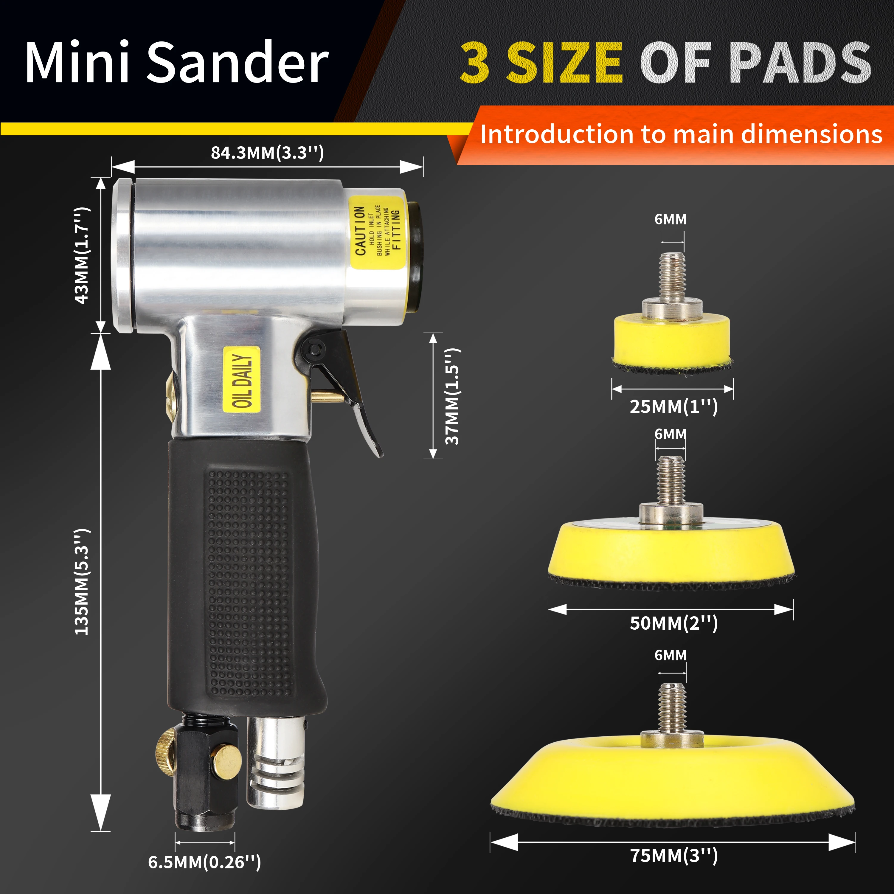 Orbit Air Sander Mini Pneumatic 1\