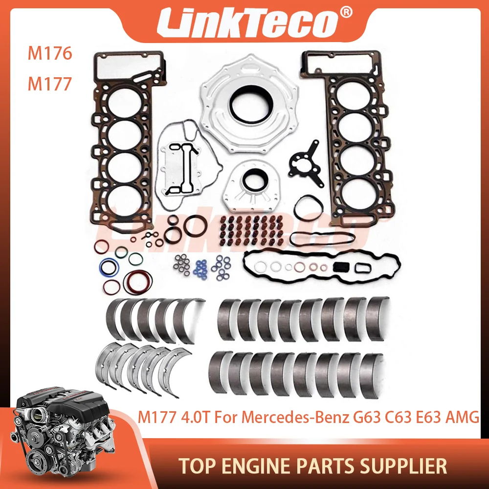 

Engine Cylinder Head Gaskets Kit Main Conrod Bearing Set For 4.0 L T Mercedes-Benz G63 C63 E63 AMG Maybach GLS600 M176 M177 4.0L