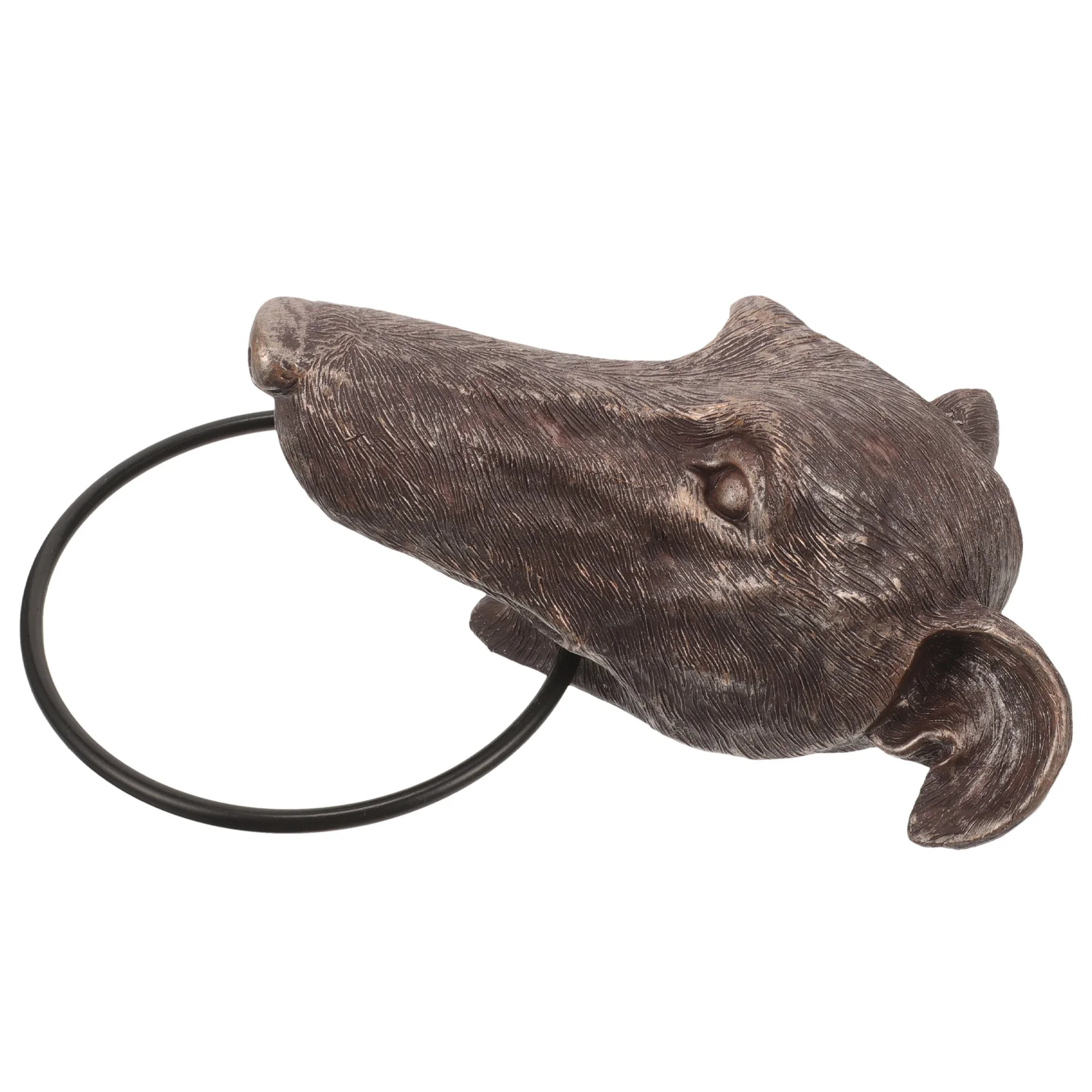 

Front Door Knocker Dog Head Resin Design Door Handle for Home Exterior Security Decorative Hardware Part