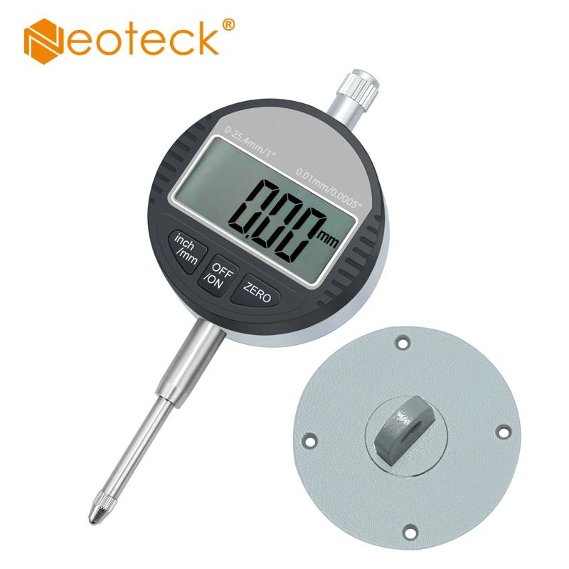 Neoteck DTI tarcza z cyframi wskaźnik 0.01/.0005 \'\'elektroniczny wskaźnik czujnik zegarowy LCD zakres narzędzie do pomiaru 0-25.4mm/1\'\'