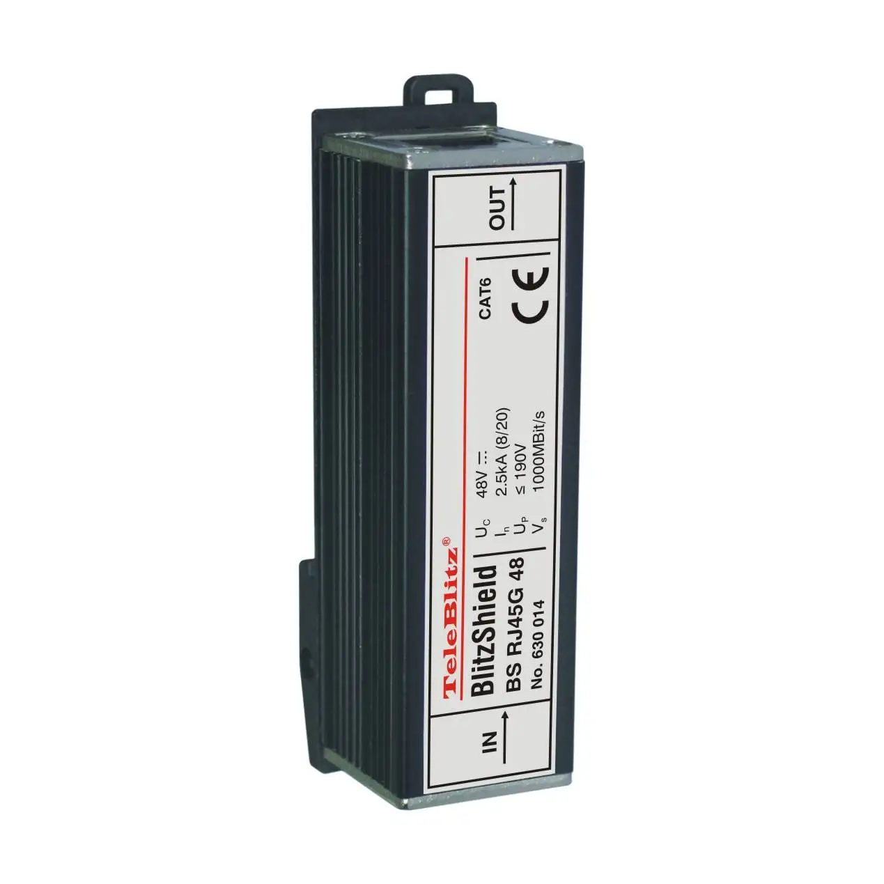 Network Surge Arrestor Device E10/E100/E1000 10kA POE+ Gigabit Network SPD CAT6-6A Ethernet Surge Diverter POE RJ45