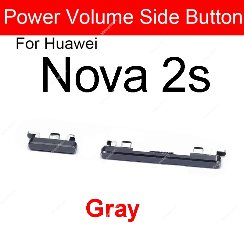 ON OFF Power Volume Buttons For Huawei Nova 2 2i 2s Lite Plus Power Volume Up Down Switch Side Keys Replacement Repair Parts