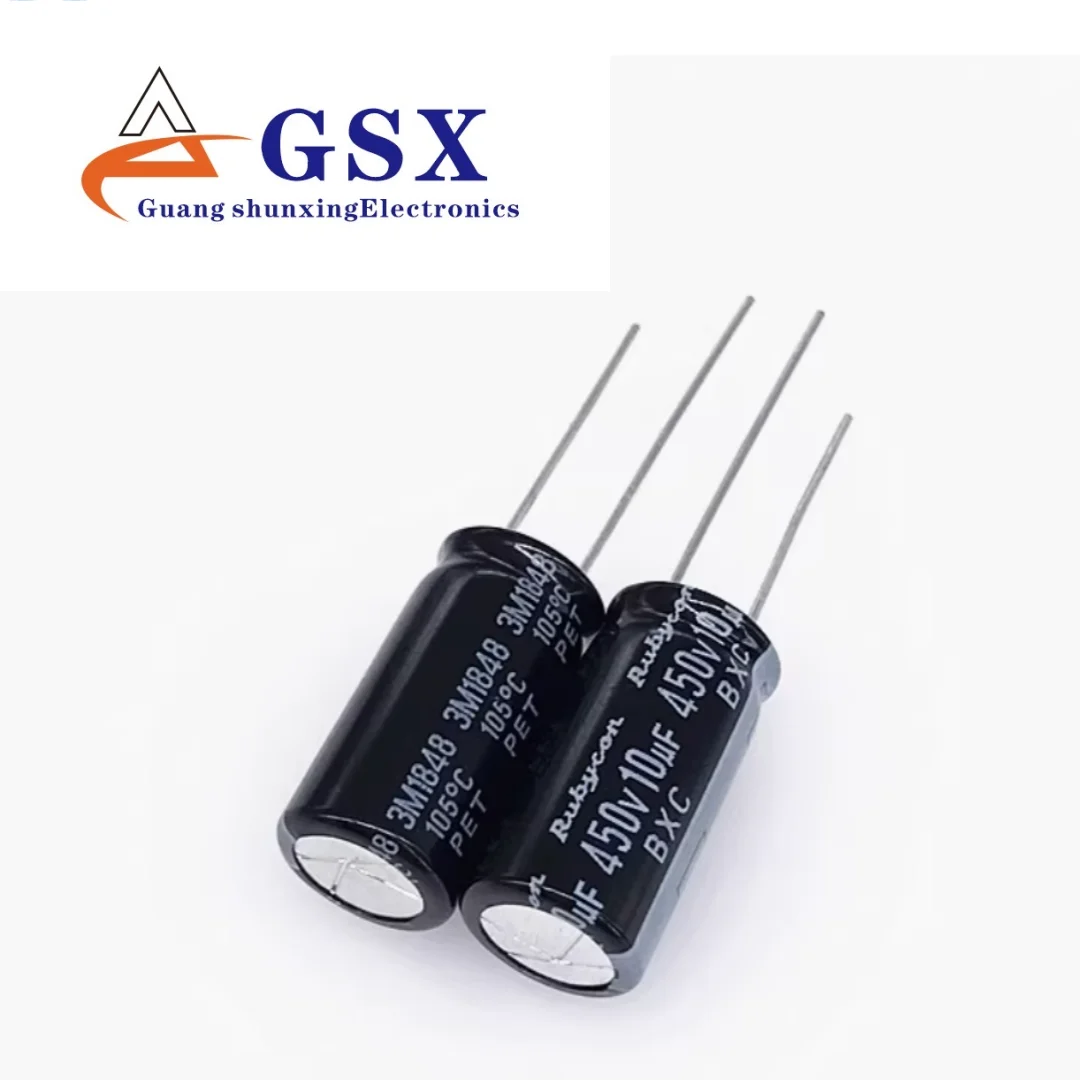 

Brand new original genuine imported electrolytic capacitor 450v10uf 10 * 20 Japanese ruby BXC high-frequency long-life