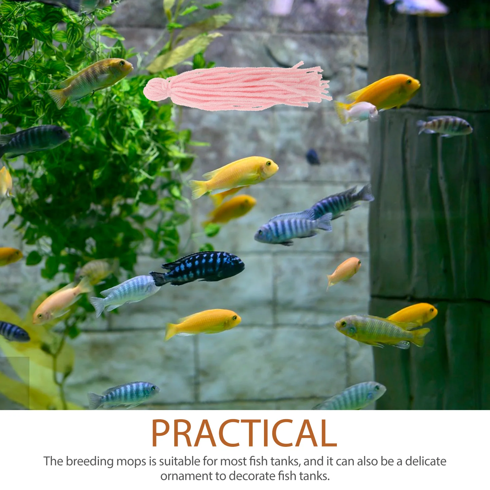 

10Pcs Fish Tank Floating Breeding Mop Woolen Yarn Spawning Mops Aquarium Angelfish Shrimp Reproduction Tool Spawning Mops