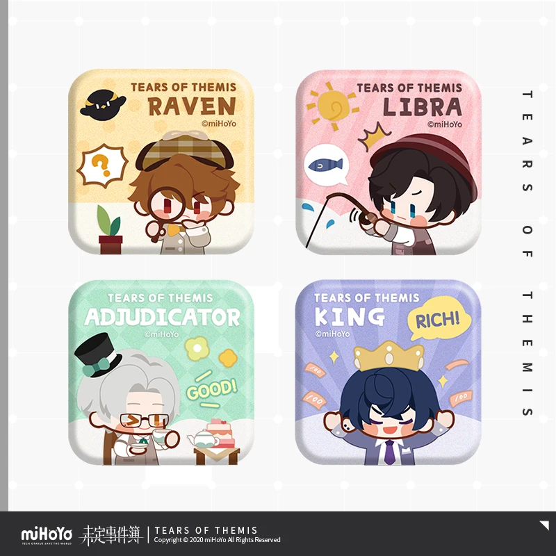 

Game Tears of Themis miHoYo Official XQ Badge Luke Pearce Artem Wing Vilhelm Richard Albert de Haspran King Cosplay Accessories