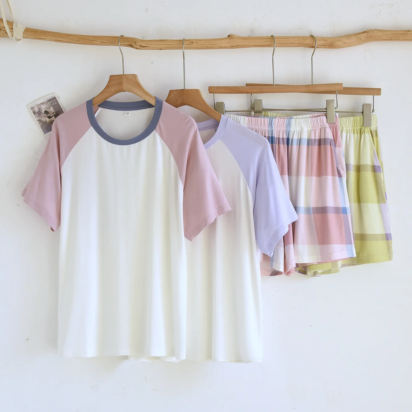 

Новая женская летняя пижама из модала: комплект из 2 предметов, свободный крой, с коротким рукавом