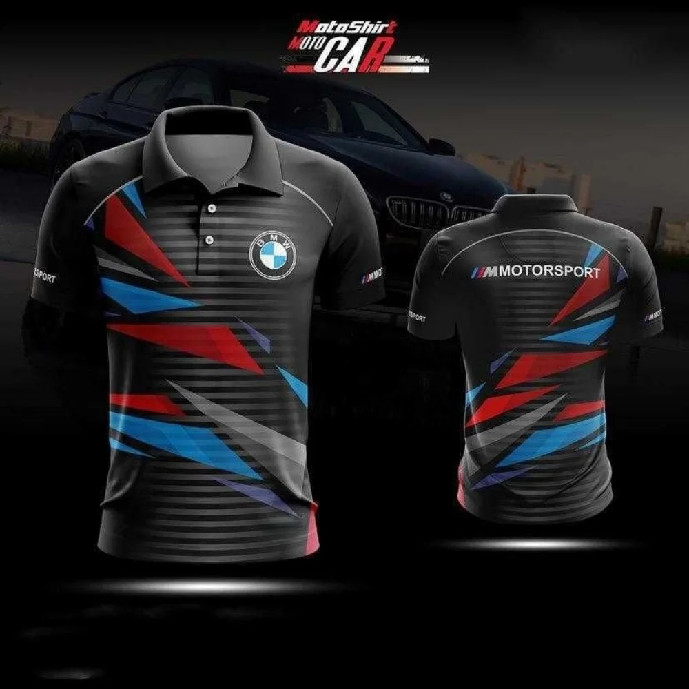 

25-26 Summer BMW Men's Short-sleeve Polo Sports Shirt, Motorcycle Racing, M Power Automobile Brand, Fashionable Casual Wear