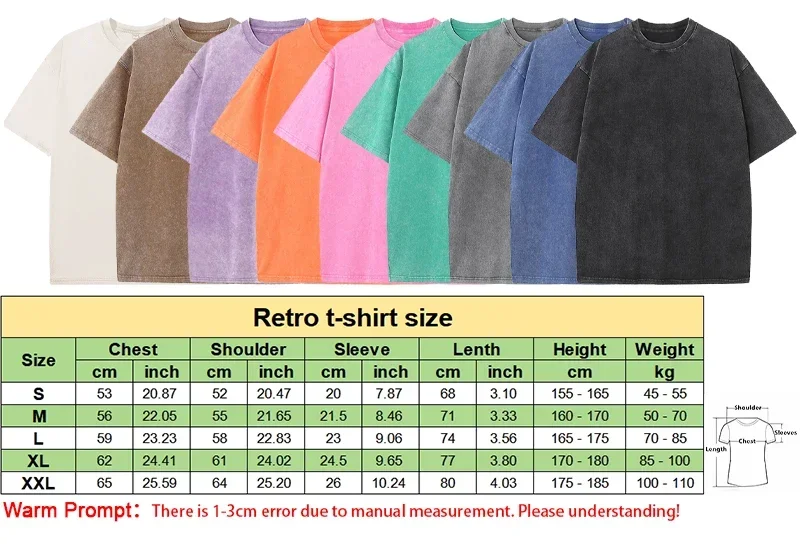Men's Custom Retro Design Cotton T-shirt, Women's Fashion Short-sleeved T-shirt, Harajuku Cool Street Clothes