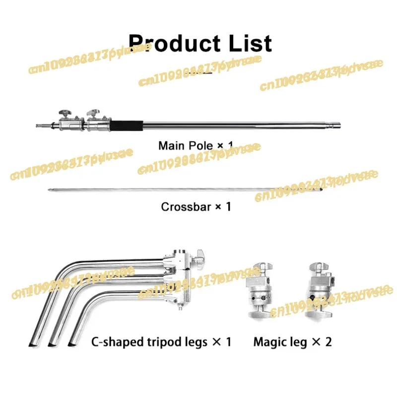 

In Stock 3.3M Photography C Stand Light Stand Heavy Duty Stainless Steel Magic Leg Arm Crossbar Grip Head Tripod