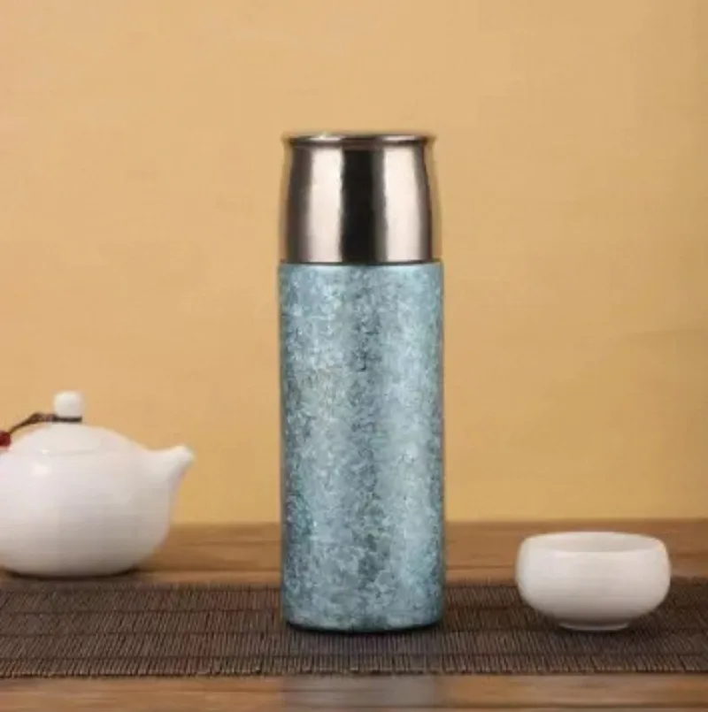 High-end magnetic titanium cup, pure titanium water cup, double-layer thickened high-value tea separation stew cup