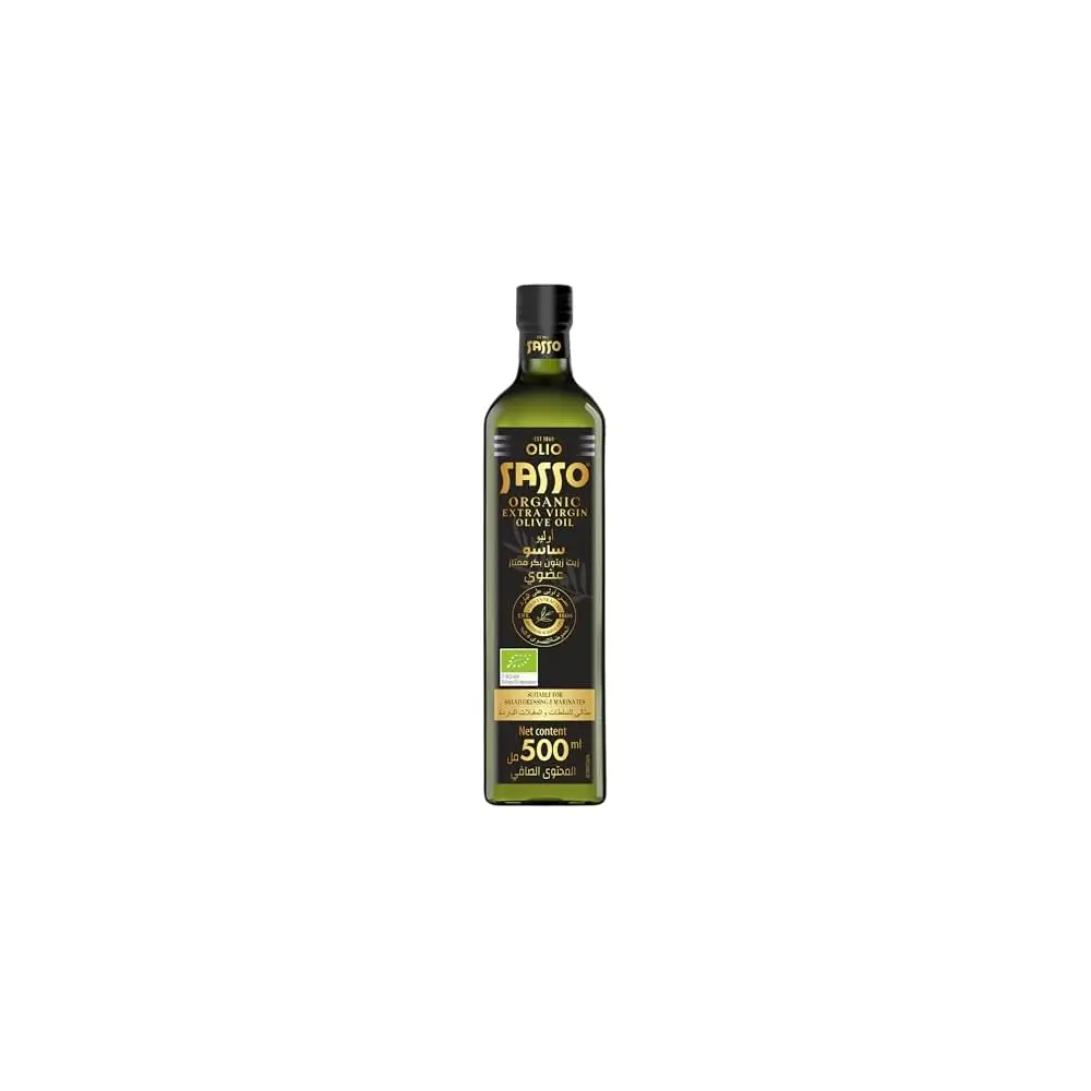Sasso Extra Virgin Organic Olive Oil, 500 ml- Pack of 1