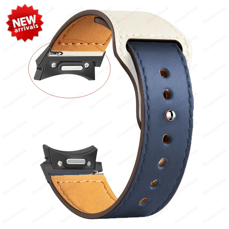 Leather Band for Samsung Galaxy Watch 4 6 Classic 43 47mm 6 40  44mm Quick Fit Wrist Bracelet Strap Galaxy 5 Pro 45mm Watch Band