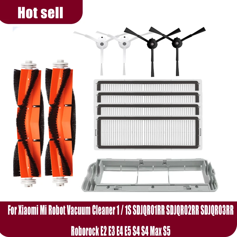 For Xiaomi Mi Robot Vacuum Cleaner 1 / 1S SDJQR01RR SDJQR02RR SDJQR03RR Roborock E2 E3 E4 E5 S4 S4 Max S5 Main Side Brush Filter