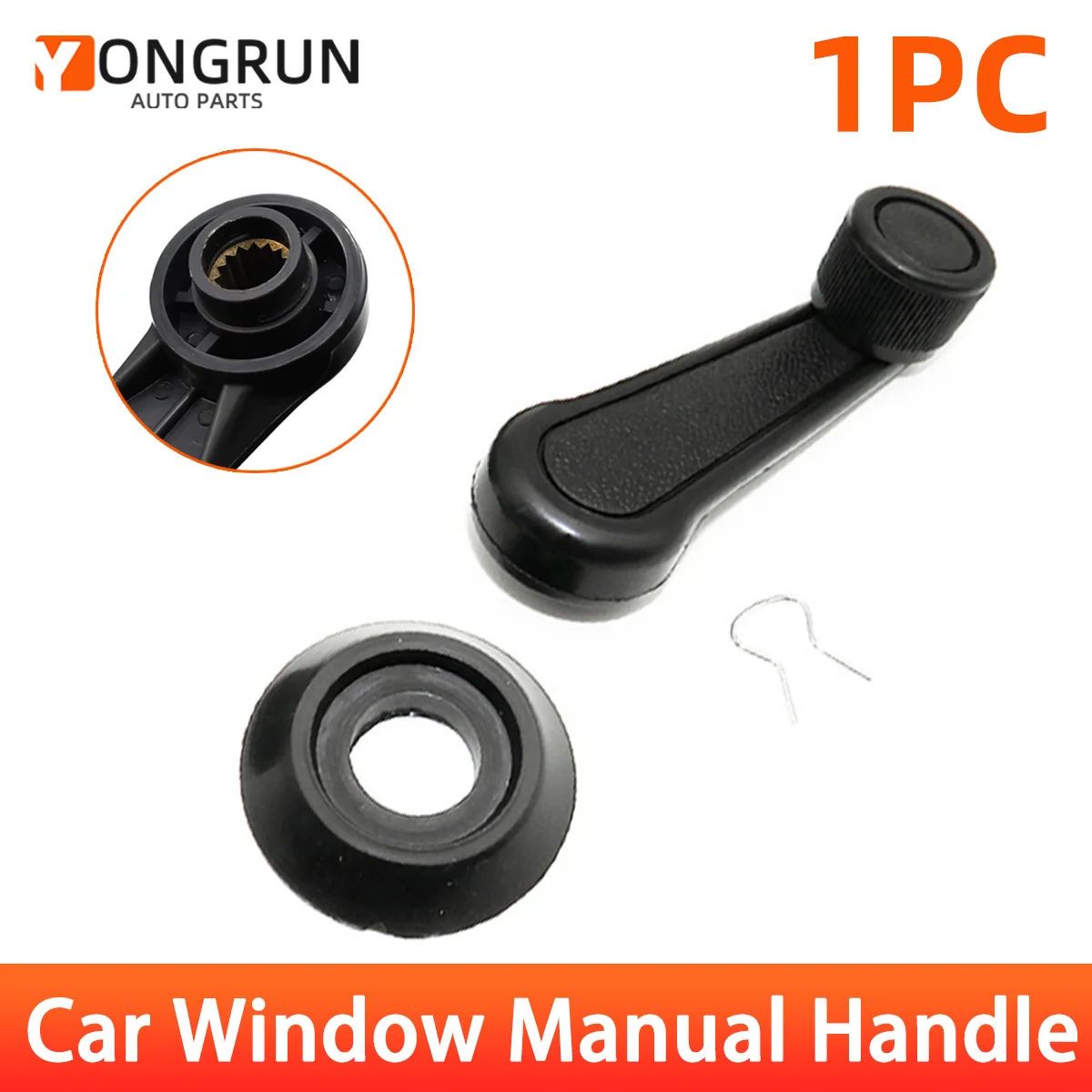 YONGRUN 1PC General Motors Window Handle Crank Durable Plastic Black Window Handle Accessory Compatible With Most Car Windows