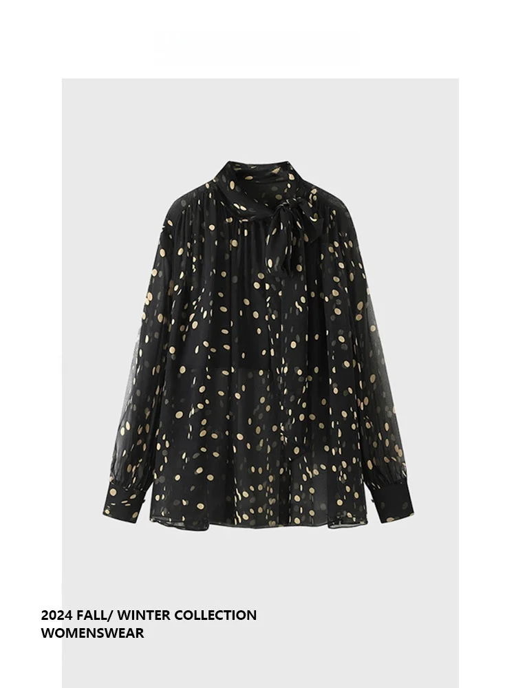 

Elegant Unique High-End Feel Top Forever 21 Retro Style Commute Fashion Long Sleeve Pear Shape Fit Autumn New Arrival