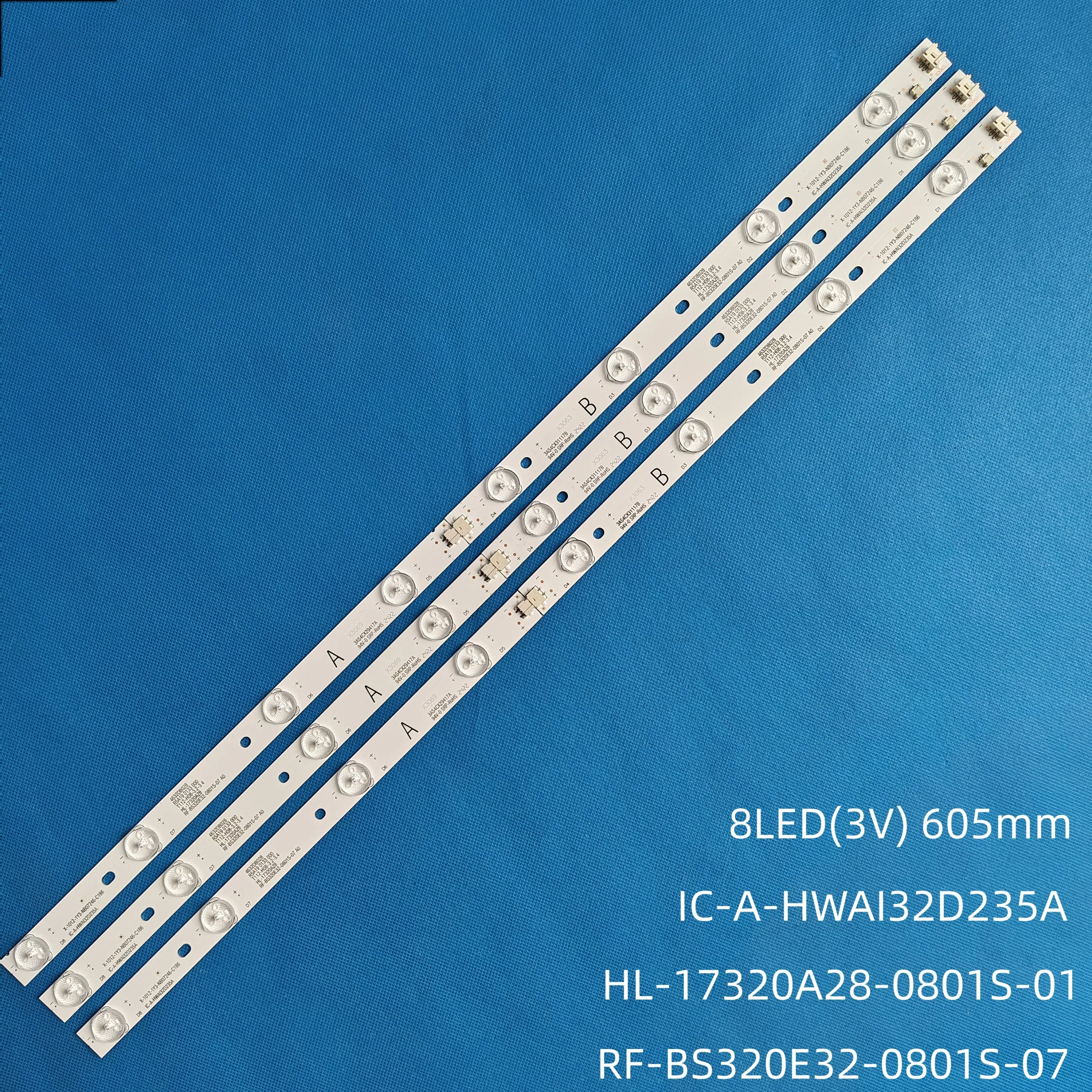 3 Stuks Led Bar Voor Sl32wd803 Hd-3208 H3260a RF-BS320E32-0801S-07 HL-17320A28-0801S-01 A2 LC315TU3A-01 358p107902d3 C320x14-e5-b