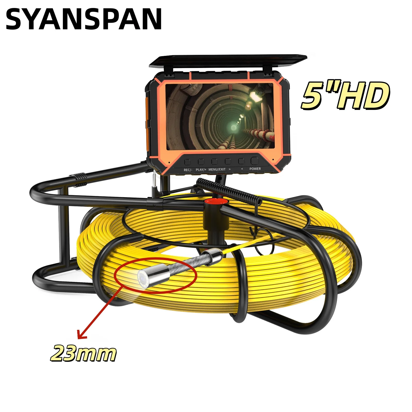 

Pipeline Inspection Camera 5-Inch High-Definition 32GB DVR Industrial Pipeline Endoscope IP68 Waterproof Sewer Camera