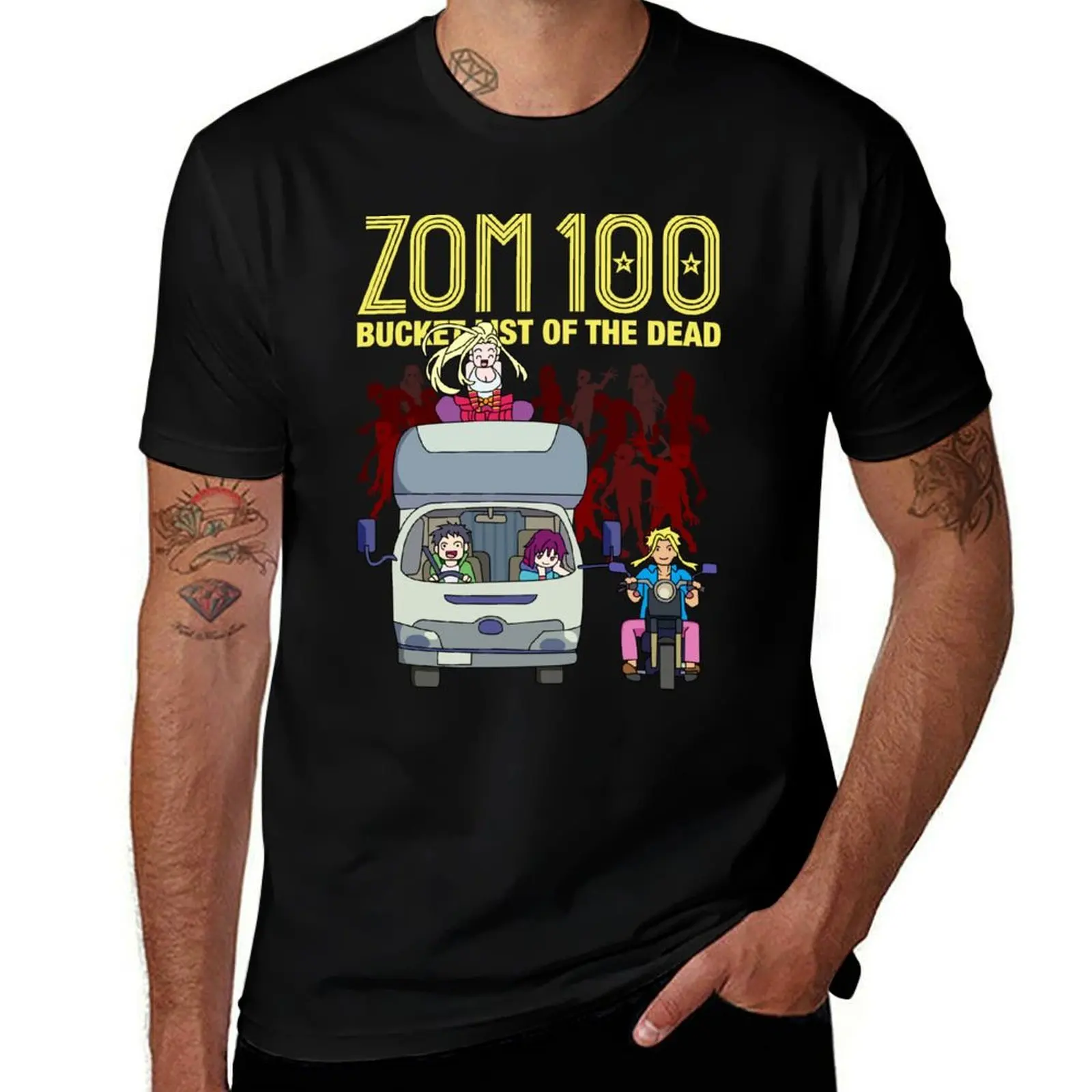 Zom 100: Bucket List of the Dead T-Shirt Novelty Print Casual Tee Shirt T-Shirt
