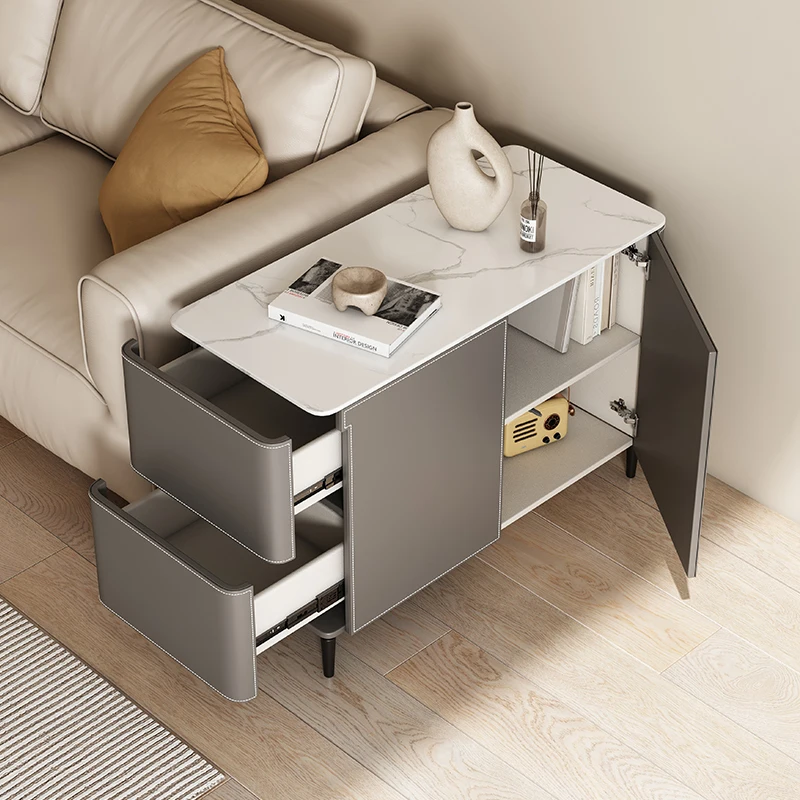 

Simple Luxury Coffee Table Design Storage Nordic Style Side Table Cabet Drawers Compact Center Couchtisch Postmodern Furniture
