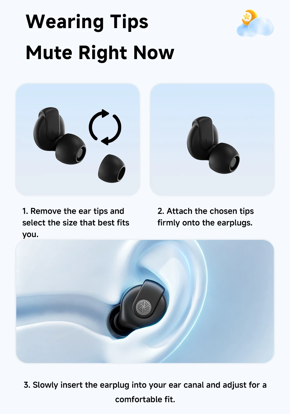 Essager Silicone EarPlugs for Sleeping Noise Cancelling Reusable Ear Plug Hearing Protection Ear Plugs for Study Work Sleep
