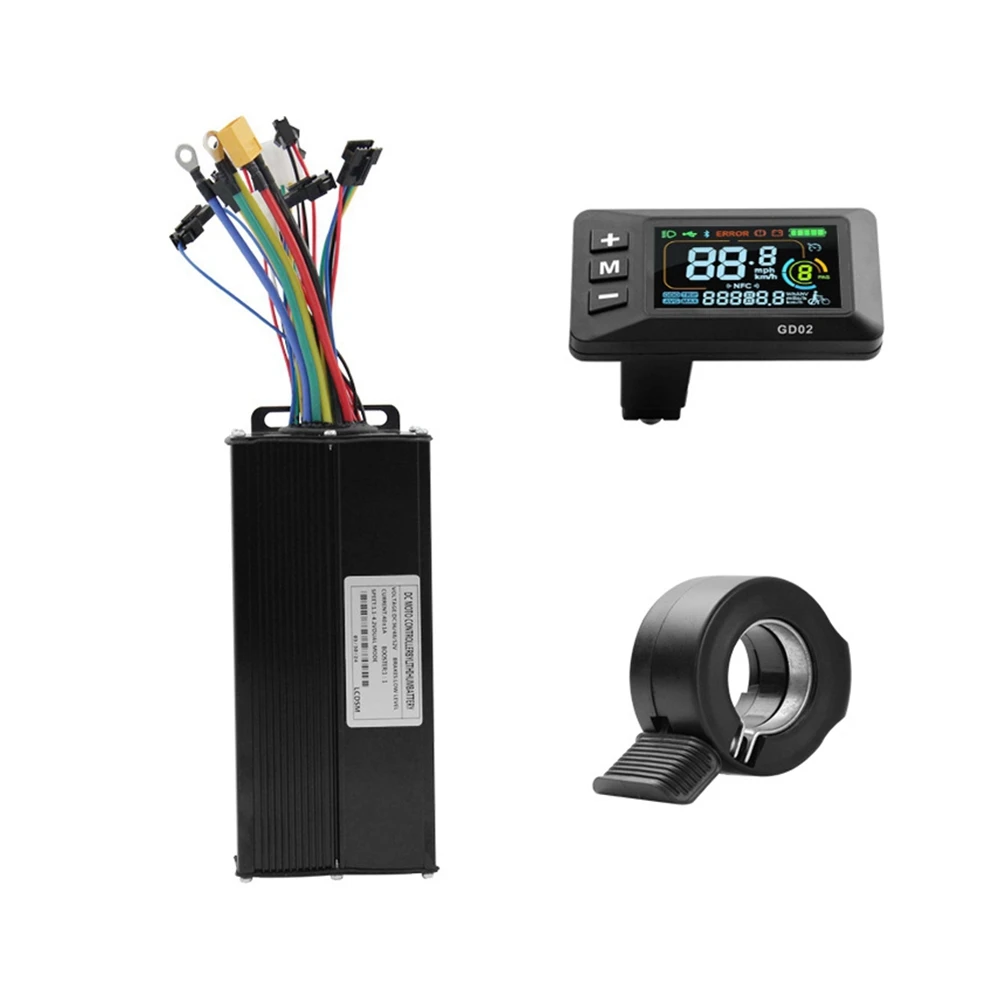 36V 48V 52V 40A Brushless Controller GD02 Meter LCD Display+130X Throttle Kit For Electric Scooter E-Bike Repair Kit-A02G