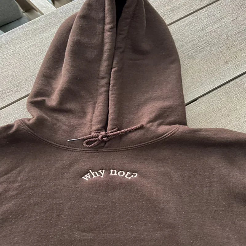 Pourquoi pas sweat à capuche à manches longues col rond pull unisexe coton sweat pour les femmes usage quotidien et Streetwear vêtements graphiques