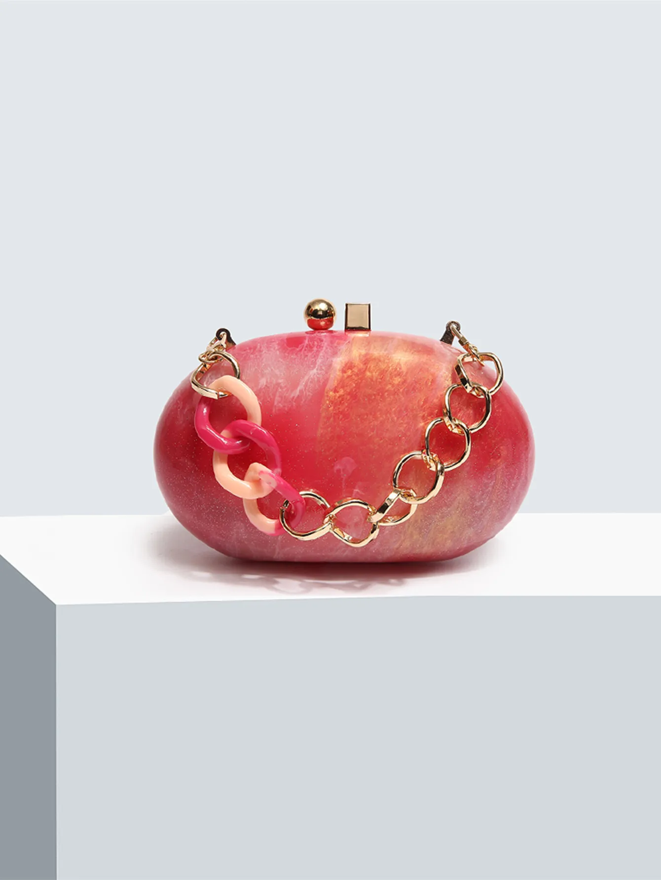 

Сумка-кроссбоди на одно плечо 2026: Уникальная акриловая сумка-ракушка для свадьбы, сумка к ципао, сумка через плечо, в стиле колор-блок, европейский ретро-стиль