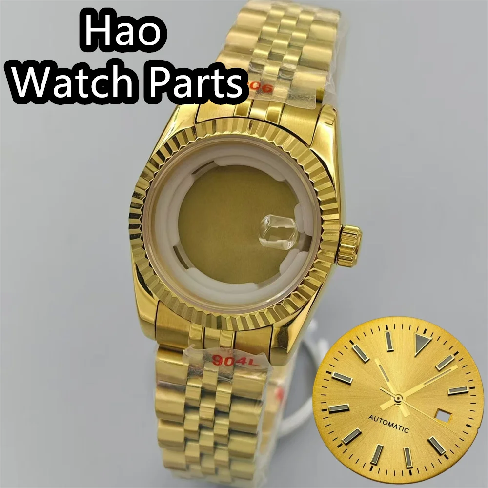 BLIGER 31 мм водонепроницаемый корпус из нержавеющей стали с сапфировым стеклом и циферблатом, ремешок для стрелок для женщин, подходит для NH05, механизм, дата