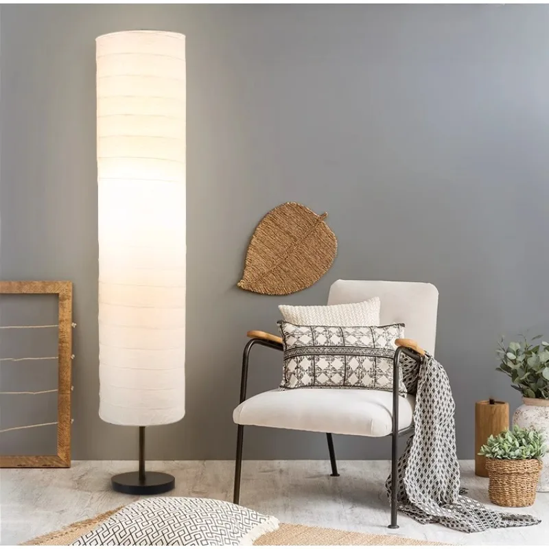 

Holmo Paper Lampshade Floor Lamp Bedroom Bedside Atmosphere Led Floor Lights Nordic Modern Minimalist Study Standing Lamp