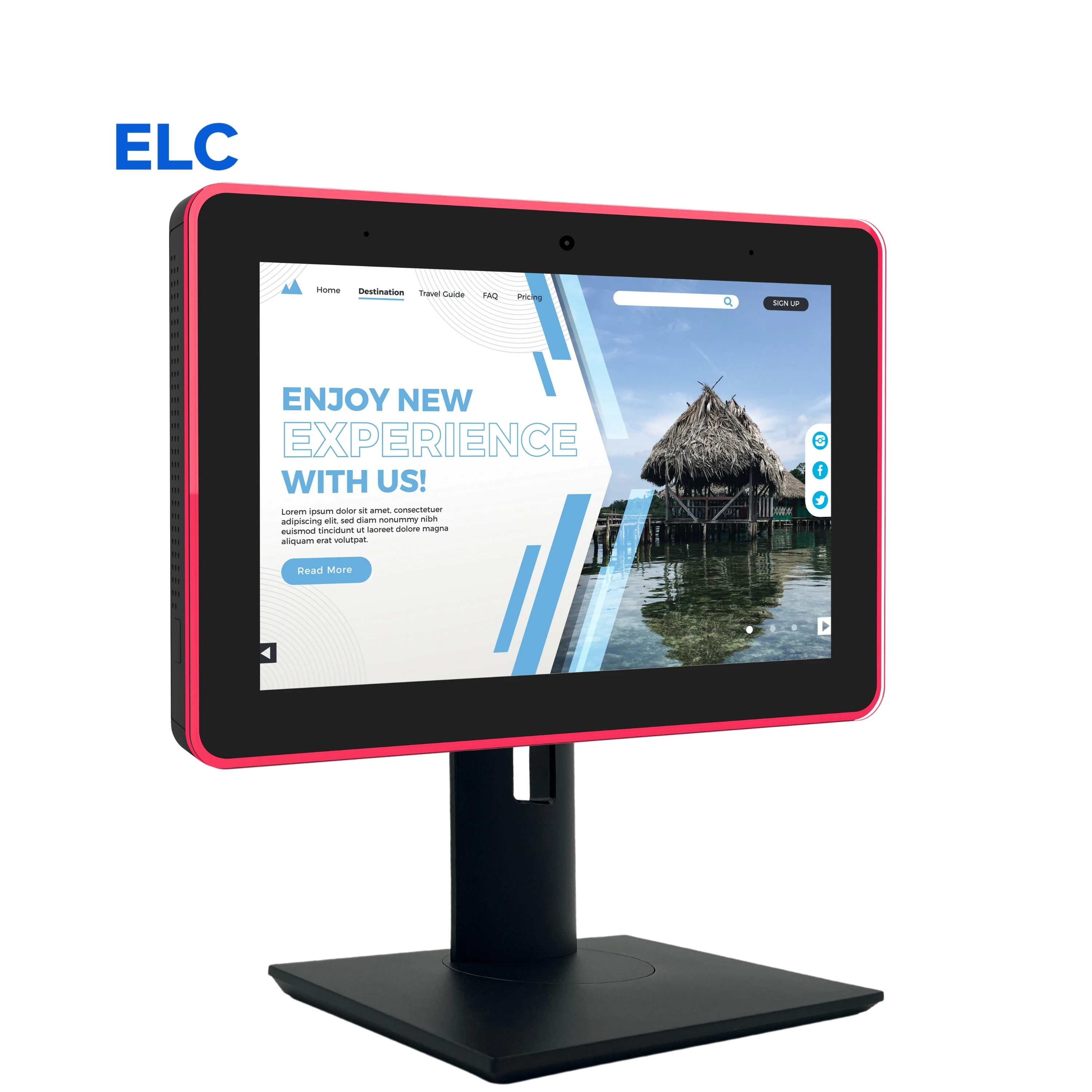 OEM 8 10.1 15.6 Inch Android 11 Firm Desktop Tablet Digital Signage For Indoor Advertising Touch Screen  Subway Animation