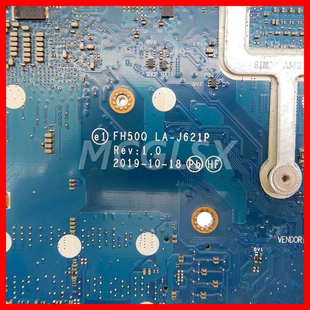 Imagem -04 - Laptop Motherboard para Acer Nitro Notebook Mainboard La-j621p R53500u Cpu Gtx1650-v4g An515-34 An515-34g Fh50q