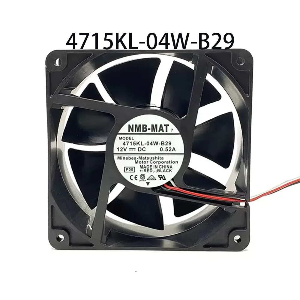 

Для нового корпуса NMB-MAT, охлаждающий вентилятор 4715KL-04W-B29 12 В постоянного тока 0,52 А 3-проводной 120*120*38 мм -