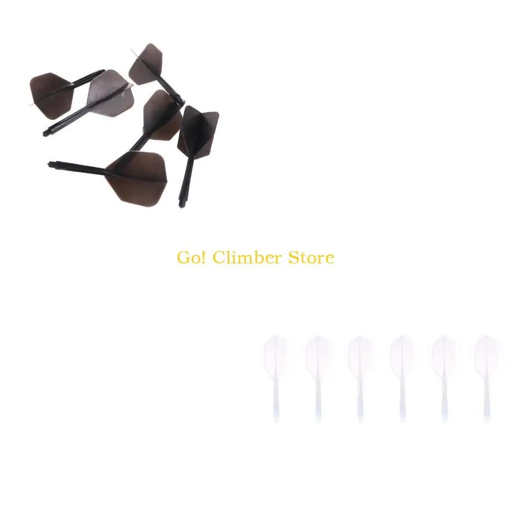 

Q84C 6 Packs Integrated Dart Flights and Shafts in one Part 2BA Anti-Drop Darts Flights (Black Blue Pink Purple Red White)