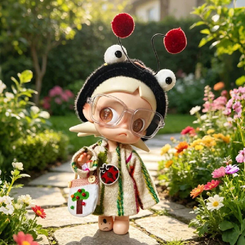 Zsiga Doll Suit 20Cm Bhd 3D Action Figure Set with Cute Ladybug Pattern featuring Soft Knitted Clothing in Mini Pouch