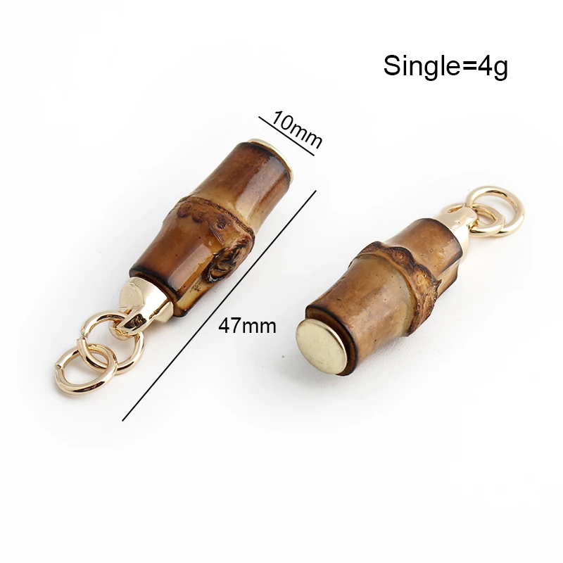 2-10-30PCS Bamboo Hanger Connector For Bags Handbag Shoulder Clasps Leather Strap Clip Buckles Decorative Hardware Accessories