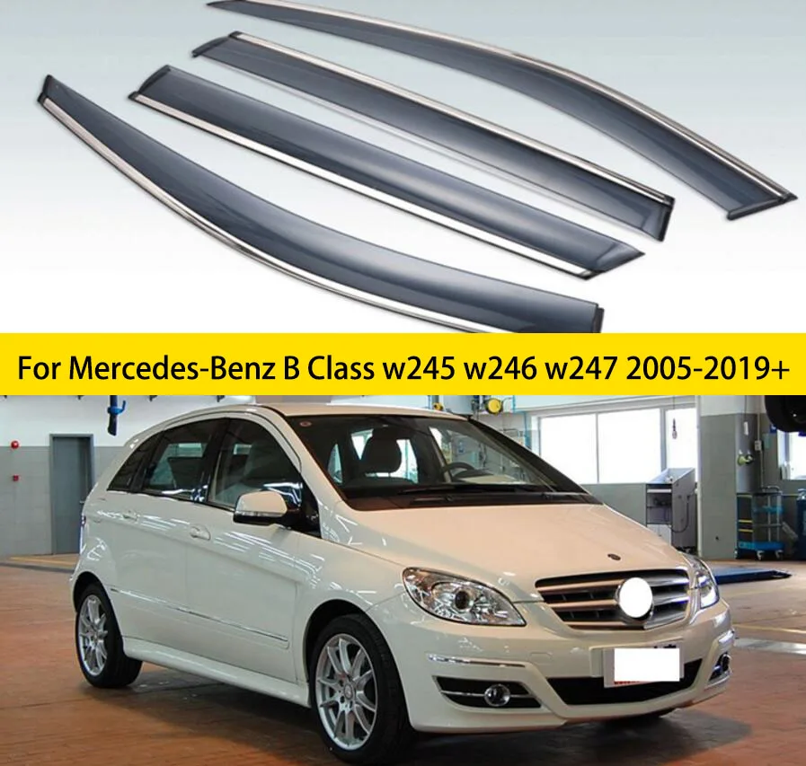 

For Mercedes-Benz B Class w245 w246 w247 B180 B200 2005-2020+ Plastic Exterior Visor Vent Shades Window Sun Rain Guard Deflector