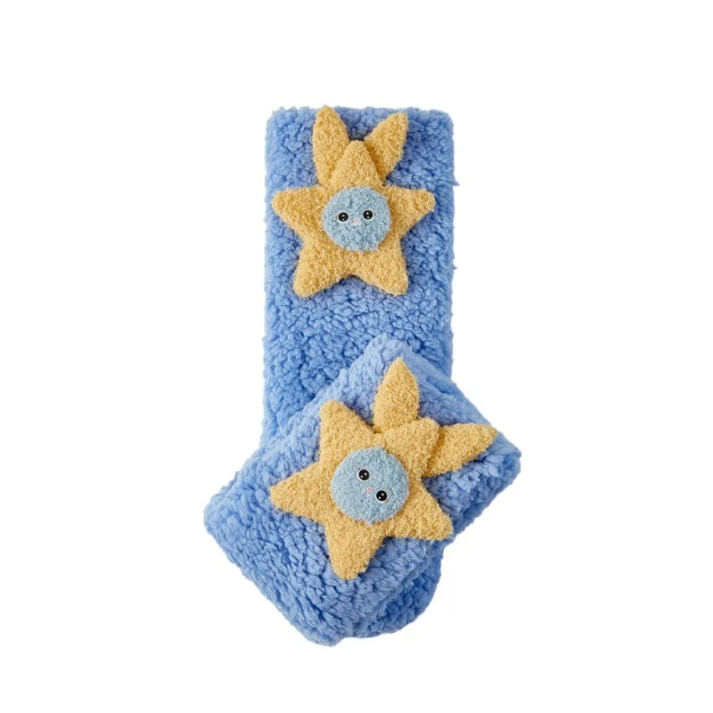 

Funny Star Funny Tube Socks Cartoon Mid-Calf Coral Fleece Socks Hosiery Thicken Warm Floor Stockings Women Gifts