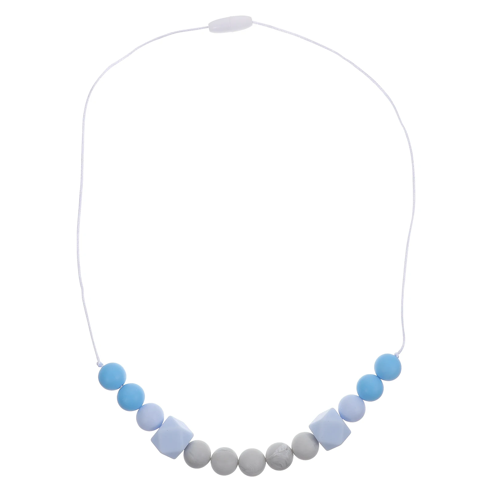 

Contrast Color Necklace Pendant DIY Silicone Teething Necklace Baby Sensory Chew Toys Black Blue Nursing Teethers