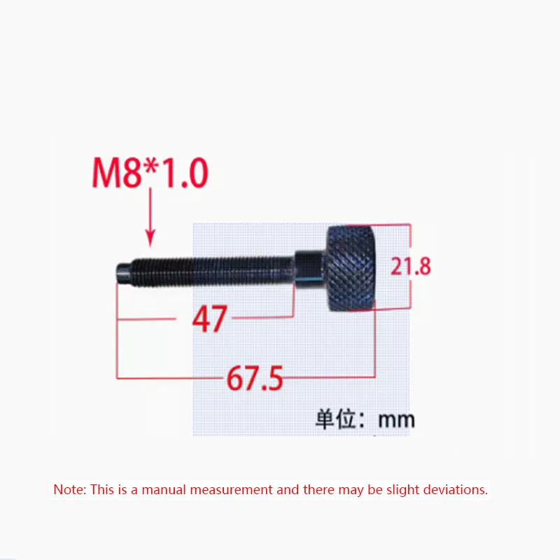 

EDM Accessories Electrode Head Adjustment Spark Machine Accessories Chuck Screw Long Tooth Flat Head M8