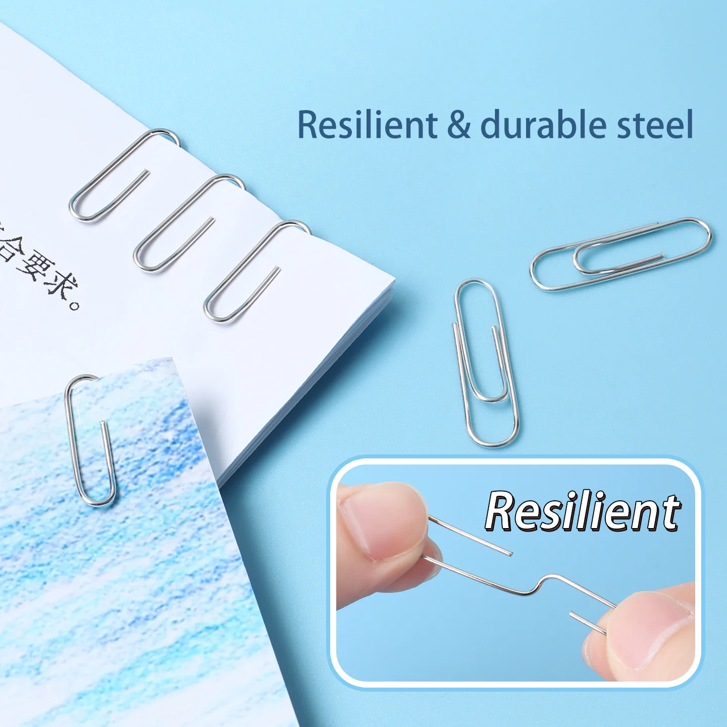 BAOKE H029 Silver Paper Clips 29mm for Office Document Envelops File Organizer Stationery Paper Clips
