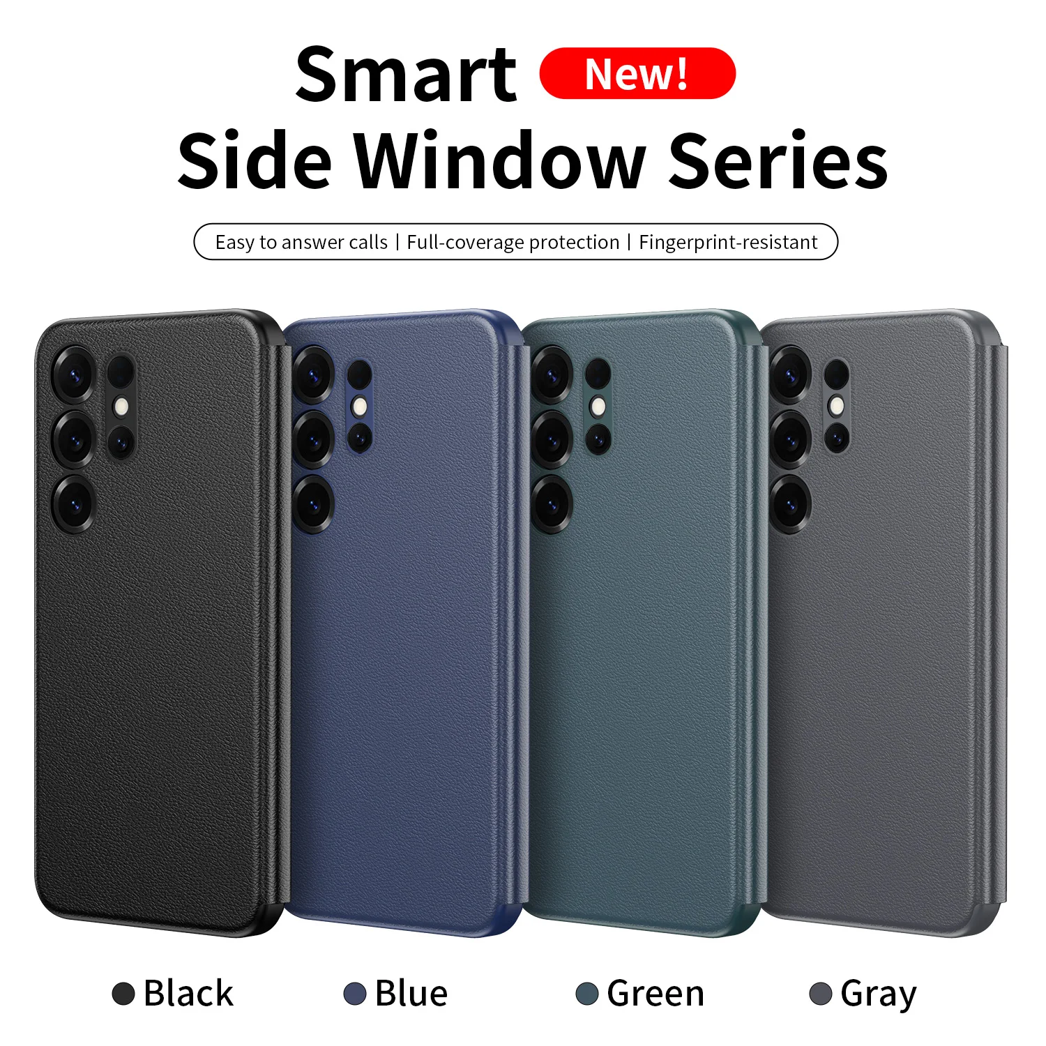 

S25Ultra Smart Window Case, For Samsung Galaxy S25 Ultra Wake Up/Sleep, Phone Case Luxury PU Leather Full Protective Phone Cover