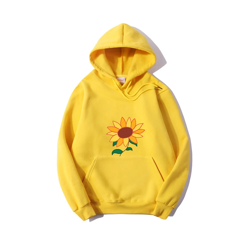 Wonder Egg Priority Ai Kawaii Print Plus Size Women Hoodies Sun Flower Pocket Same Paragraph Casual Anime Female Warm Sweatshirt