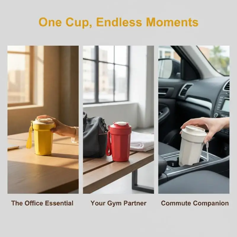 450ml Portable Insulated Coffee Mug 316 Food Grade Stainless Steel Travel Cup for Commute Hiking Picnic Gift