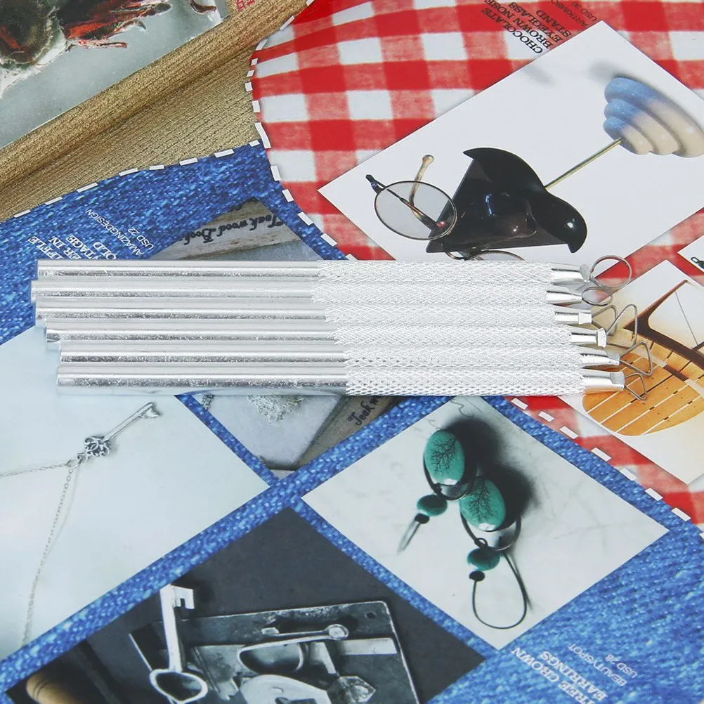 6Pcs Silver Aluminum Clay Sculpting Tool Set 12Cm Pottery Tools for Fine Sculpting Detailing Trimming Art Craft Projects