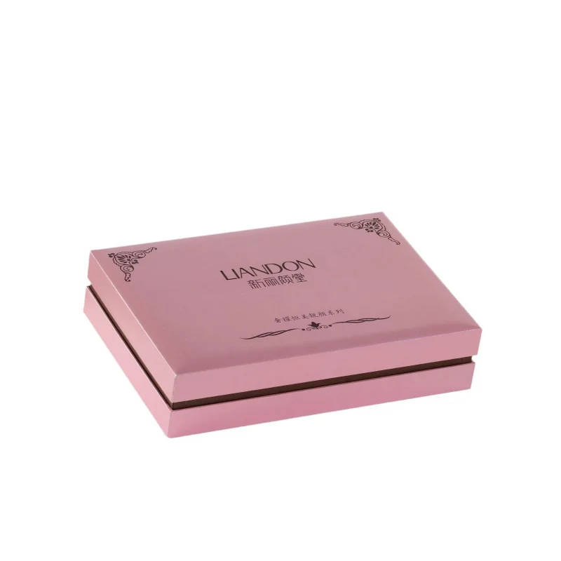 Custom Cosmetic Packaging Box Custom Skincare Product Lid Set Box Custom Drawer Box Flip Cover Box Printed