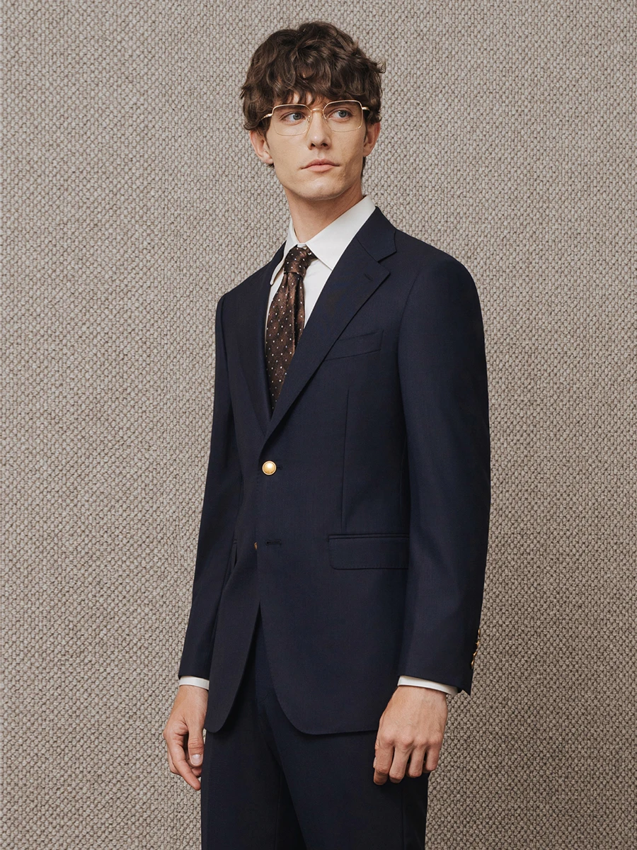 

2025 Fall/Winter Men's Blazer Suit Set - 100% Wool Business Casual & Wedding Jacket Single Breasted Groom's Formal Attire Wear