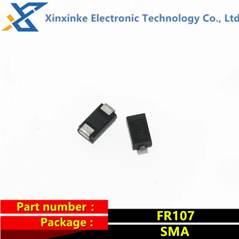 100PCS FR107 RS1M 1A 1000V SMA DO-214AC SMD Fast Recovery Diode