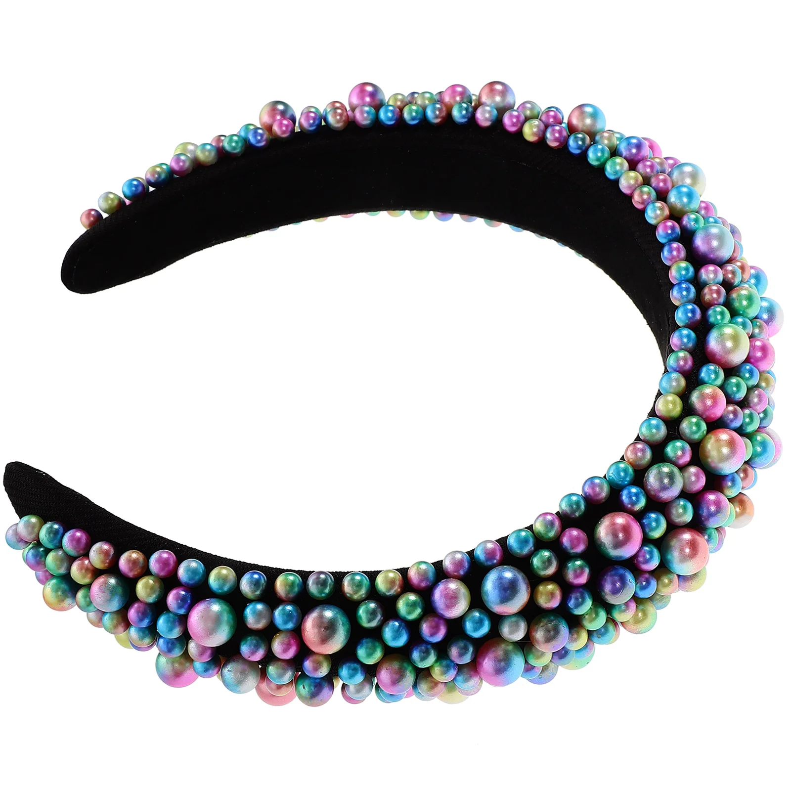 

Pearl Headband 4cm Wide Christmas Green Fabric Women Hair Bands Hair Accessories Beach Parties Travel Festivals