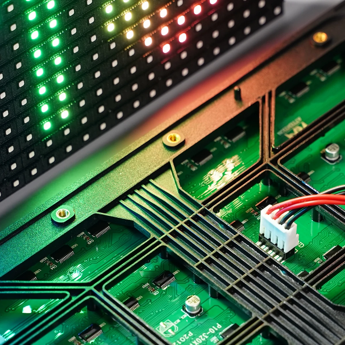 Outdoor P10 10mm 1/2 Scan SMD 3-in-1 Full Color LED Video Screen Module High Brightness 320mmx160mm HUB75 Port